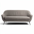 Grijs stoffen bank met metalen poten 190 x 85 x 85cm