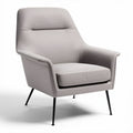 Grijze fauteuil met metalen poten en comfortabele zitting 80 x 80 x 100cm