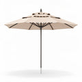 Parasol van 200 x 200 x 250 cm in beige met sterke aluminium steel
